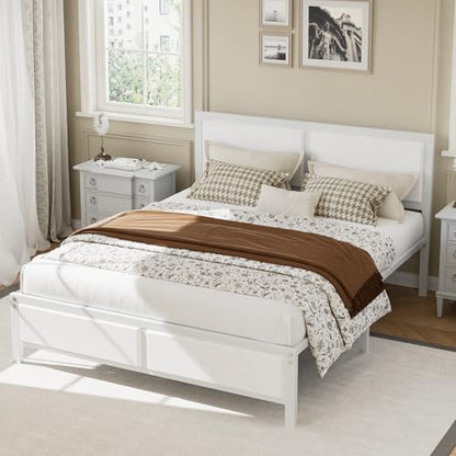 Queen Size Bed Frame with Headboard, view 4