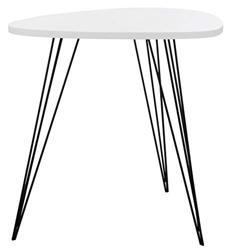 Safavieh Home Collection Wynton Mid-Century Modern White and Black End Table