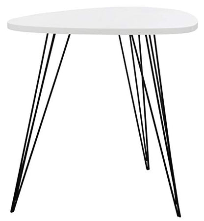 Safavieh Home Collection Wynton Mid-Century Modern White and Black End Table
