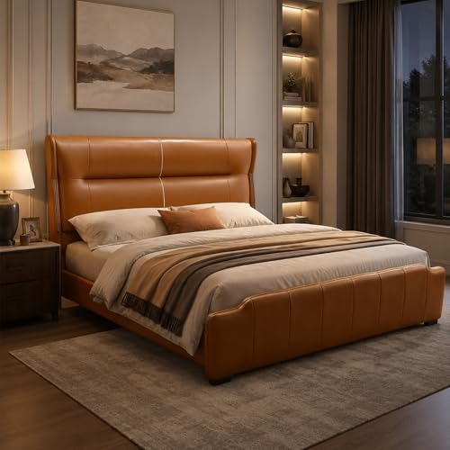 Italian Leather Bed with Sensor Lights, view 3