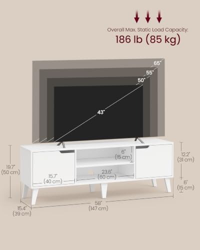 TV Stand for 65'' TV, Entertainment Center with Adjustable Shelf, view 4