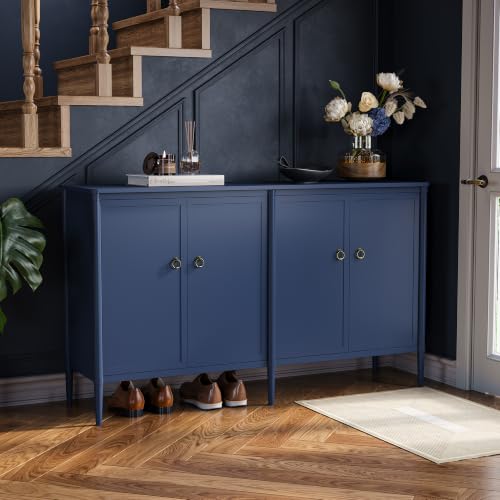 58" Sideboard Buffet Cabinet with Storage for Dining Room, Blue, view 5