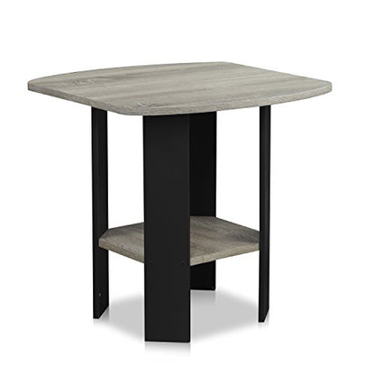 SIMPLE DESIGN Side Table, 2-Tier Modern End Table with Soft Edges, Open Shelves Night Stand, Bedside Table, for Living Room, Bedroom, French Oak