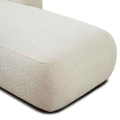 Boucle Fabric Cloud Chaise Lounge Indoor, view 7