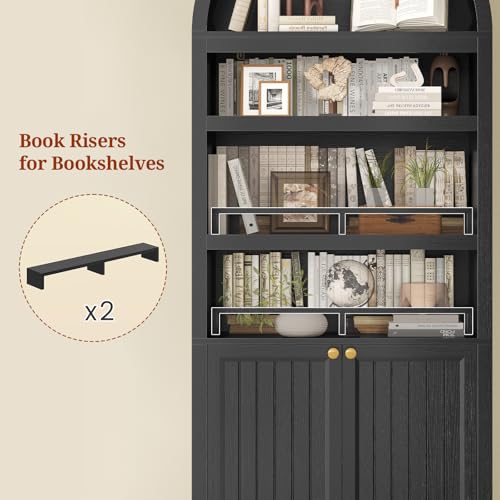 81" Tall Arched Cabinets, Bookcase with storage, view 4