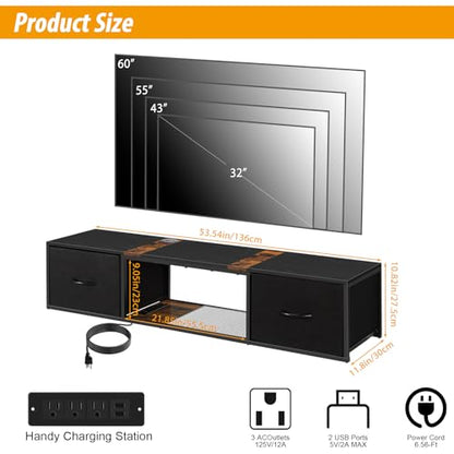 Floating TV Stand with Power Outlet, view 3