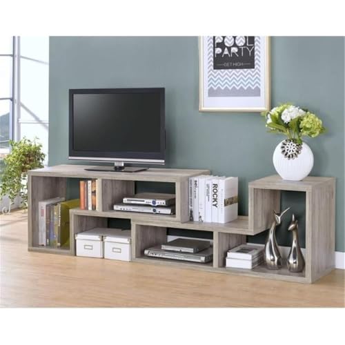 Coaster Furniture Contemporary Convertible Bookcase TV Stand Grey Driftwood 802330