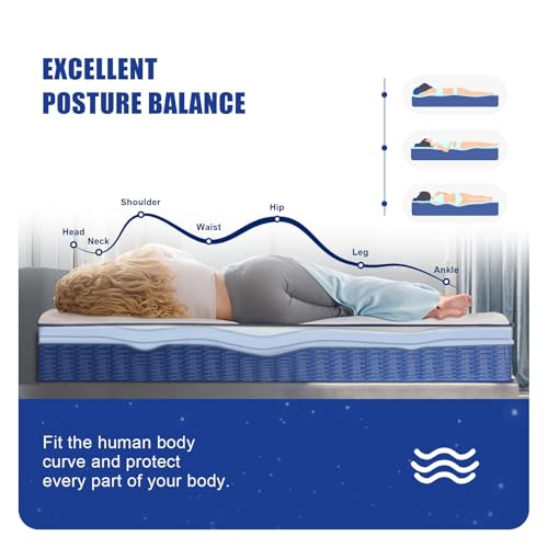 12 Inch Full Hybrid Mattress, Medium Firm, Memory Foam and Pocket Springs, view 6