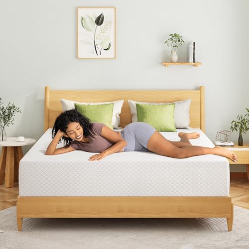 EGOHOME Queen Mattress 12 Inch, Green Tea Memory Foam Mattress, Medium Firm, view 2