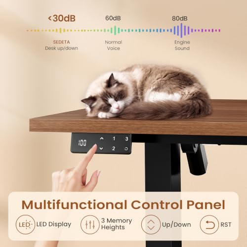71" Executive L Shaped Electric Standing Desk with 6 Drawers, view 7