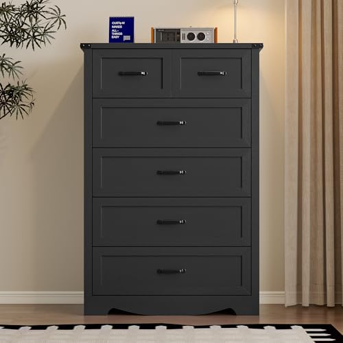 Tall 6-Drawer Dresser for Bedroom, view 4