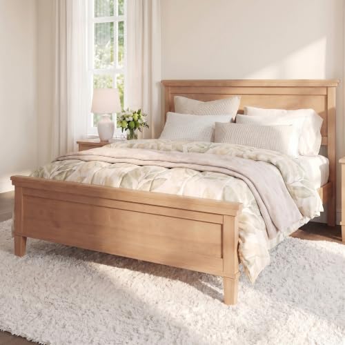 Full Size Platform Bed Frame with Headboard, Wood Slat Support, view 4