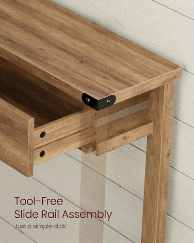 47.2" Narrow Console Table with 3 Drawers and Open Storage Shelf, view 6