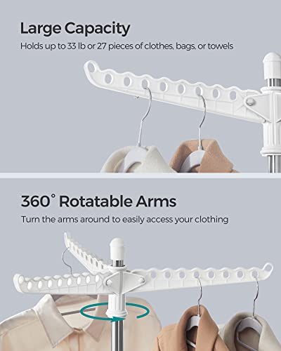 Clothes Drying Rack, 61.6-Inch Drying Rack, 3 Rotatable Arms, view 5