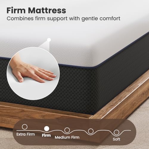 Firm King Mattress, 14 Inch Memory Foam Mattress King with Orthopedic Support, view 4