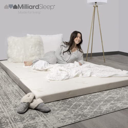 Full Tri Folding Mattress with Washable Cover, Full Size (75 inches x 52 inches x 4 inches)