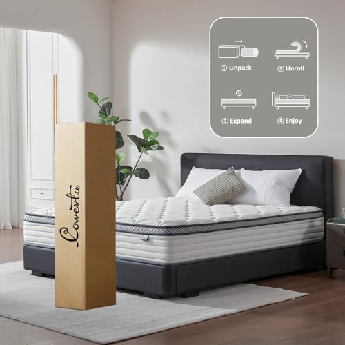 Full Size Mattress, 12 Inch Hybrid Mattress in a Box, Individual Pocket Springs, view 7