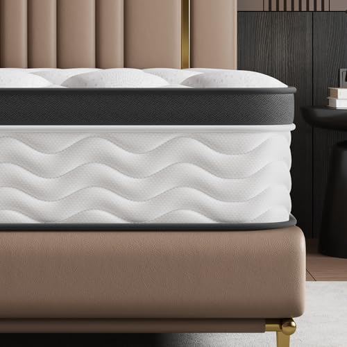 Full Size Mattress,12 Inch Full Mattress,Memory Foam Hybrid Mattresses for Back Pain Relief,Pressure Relief & Motion Isolation,CertiPUR-US Certified,Medium Firm,54"x75"