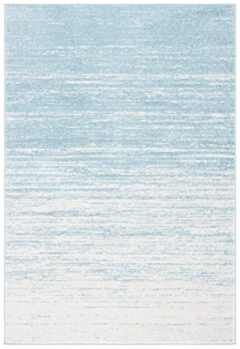 SAFAVIEH Adirondack Collection Area Rug - 5'5" x 7'7", Aqua & Ivory, Modern Ombre Design, Non Shedding & Easy to Clean, Ideal for Living Room, Bedroom, Office, Dining Space (ADR113J)