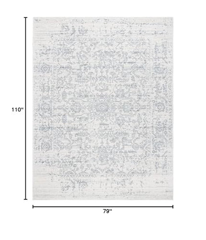 SAFAVIEH Madison Area Rug 6'7"x9'2", Silver & Ivory MAD603G, view 4