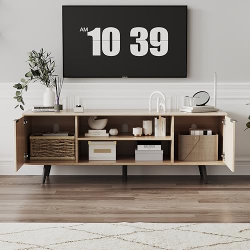 Modern TV Stand with Storage Cabinet, view 6