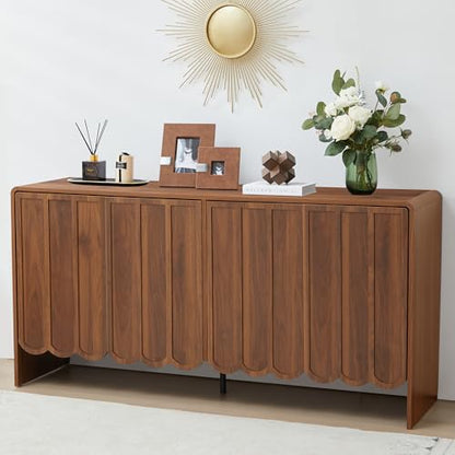 Sideboard Buffet Cabinet, Accent Storage Cabinets with 4 Doors, view 2