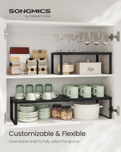 Spice Rack, Expandable Kitchen Countertop Shelf, Steel, Set of 1, view 5