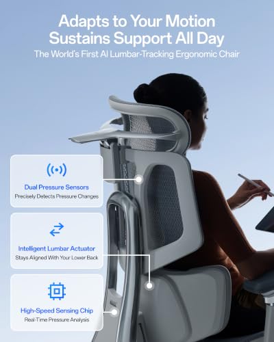 X7 Smart Ergonomic Chair, Office Chair, with Fully Automated Lumbar Tracking, view 3
