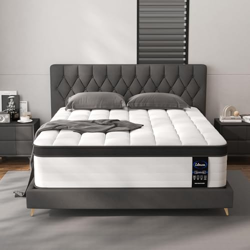 14 Inch Queen Mattress, Medium Firm Hybrid Pocket Spring Bed, view 2