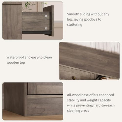 12 Drawer Wood Dresser for Bedroom, Farmhouse Chest of Drawers, view 8