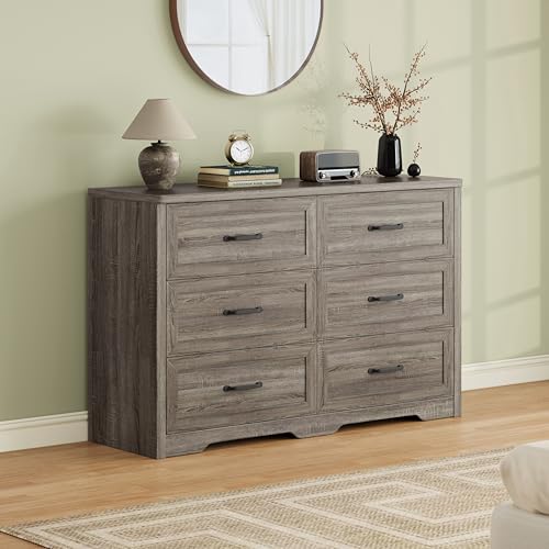 Farmhouse 6 Drawer Dresser for Bedroom, view 4