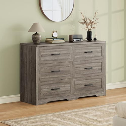 Farmhouse 6 Drawer Dresser for Bedroom, view 4