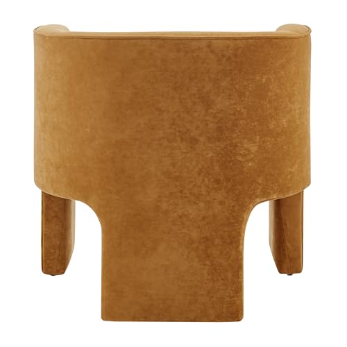 NPD Furniture Matteo Accent Armchair, Glam Modern Upholstered Lounge Chair with Arms for Living Rooms - Dainty Caramel Velvet