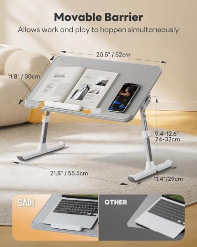 Non-Slip Leather Lap Desk Laptop Bed Tray Table, Laptop Stand for Bed, view 5