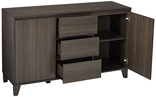 Wood Buffet Server Cabinet Console Table, Oak Gray
