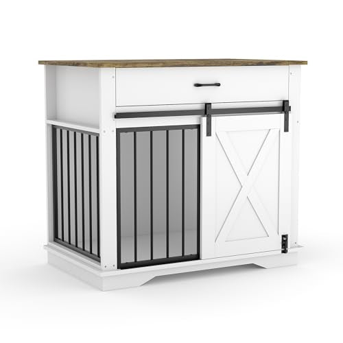 38" Farmhouse Style Dog Crate Furniture, view 7