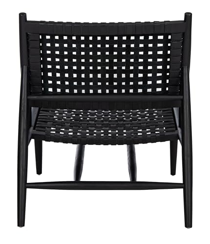 Safavieh Home Soleil Natural and White Leather Woven Accent Chair