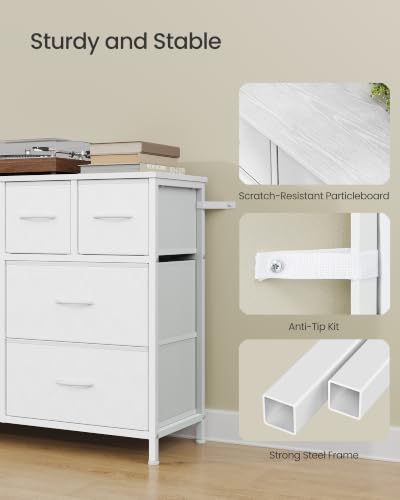 Wide Dresser for Bedroom, 8 Fabric Drawers with Steel Frame, view 7