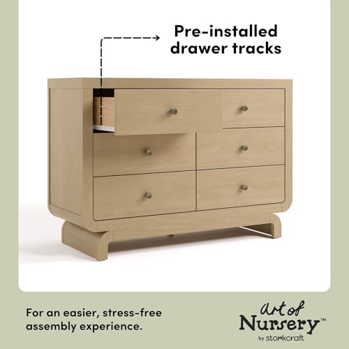 Santorini 6 Drawer Double Dresser, Driftwood, view 6