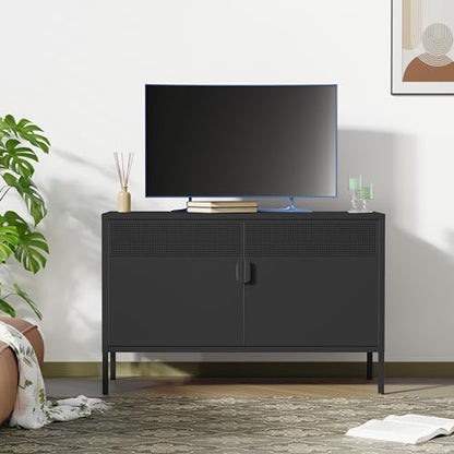 Black Wide Metal Locker Storage Cabinet, view 5