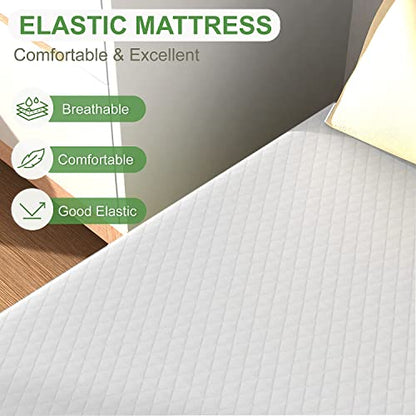 | 5 Inch Twin Mattress | Medium Firm | Gel Memory Foam Mattress | White | Bed in a Box, CertiPUR-US Certified | Pressure Relief, Cooling Ventilated Foam | Washable Removable Cover