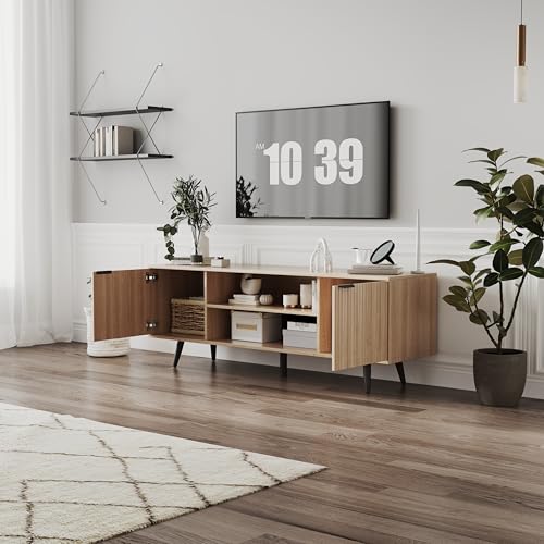 Modern TV Stand with Storage Cabinet, view 7