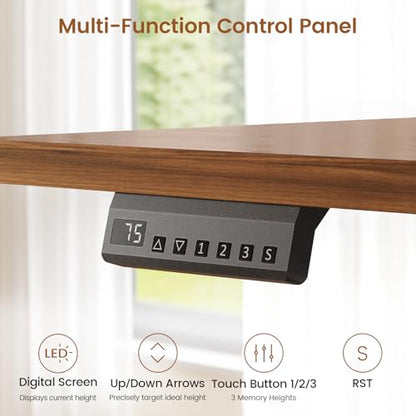 Electric Standing Desk with 6 Drawers, 55" Adjustable Stand up Desk with Storage, view 6