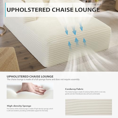 Oversized Boneless Sofa Bed in Beige, view 6