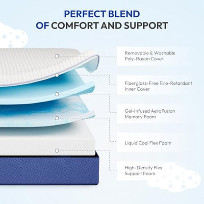 12 Inch King Size Mattress, Firm Gel Memory Foam King Mattress in a Box, view 3