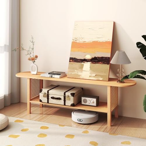Bamboo TV Stand with Storage for TVs up to 65", view 3