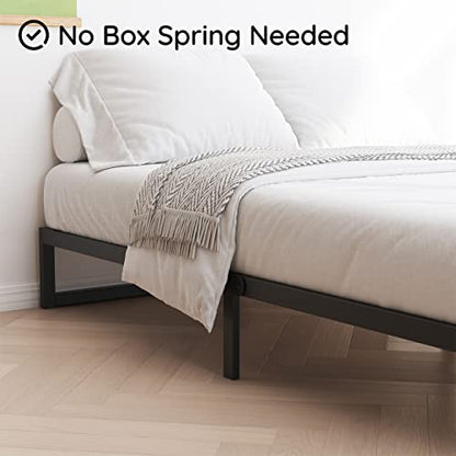 10 Inch Full Size Bed Frame Heavy Duty Metal Platform Bed, Black, view 5