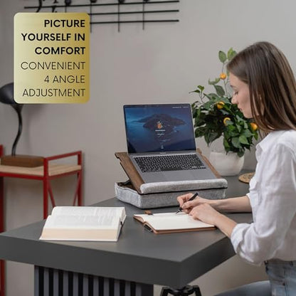 Lap Desk for Laptop, Laptop Tray with Cushion, Portable Lap Desk for Lap, view 3