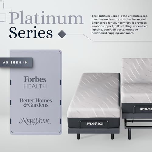 Platinum Adjustable Bed Frame with Lumbar Support and Tilt Features, view 3