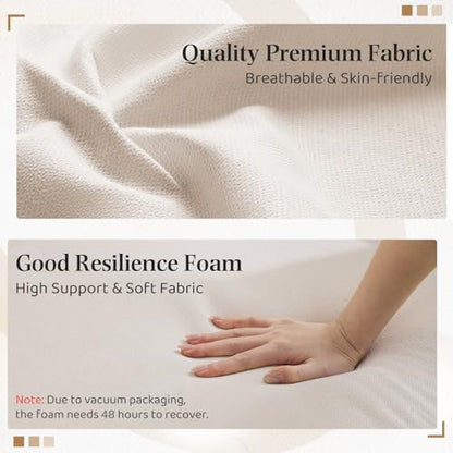 Oversized Accent Chair, 41'' Wide Seat Comfy Armchair with 2 Pillows, Upholstered Big Reading Chair, Modern Single Sofa Chair for Living Room Bedroom Apartment Office, Beige